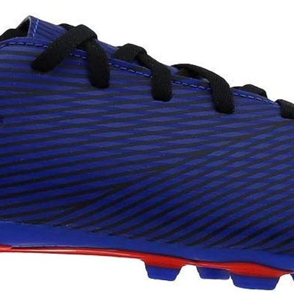 NWT! ADIDAS NEMEZIZ 19.4 FLEXIBLE GROUND SOCCER CLEATS BLUE BIG BOY SZ 4 - Picture 2 of 5
